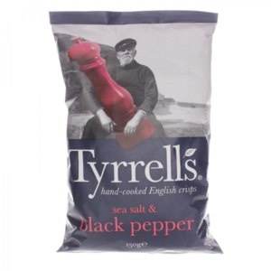 Tyrrell´s Sea Salt und Cracked Black Pepper  Chips Foto