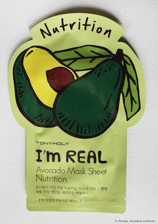 Tony Moly I´m Real Avocado Sheet-Mask Gesichtsmaske Foto