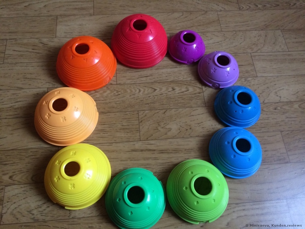 Mattel Fisher-Price W4472 - Brilliant Basics Stack und Roll Cups Spielkugel-Pyramide Foto