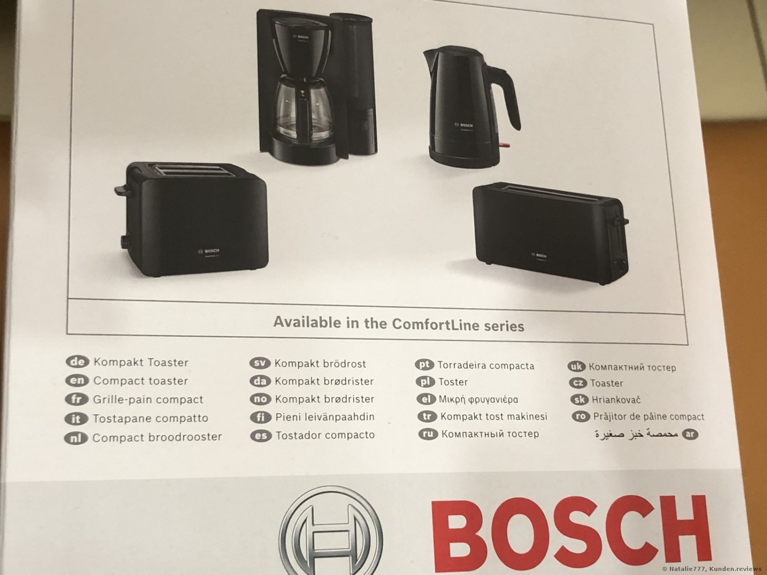 Bosch ComfortLine TAT6A113 Toaster