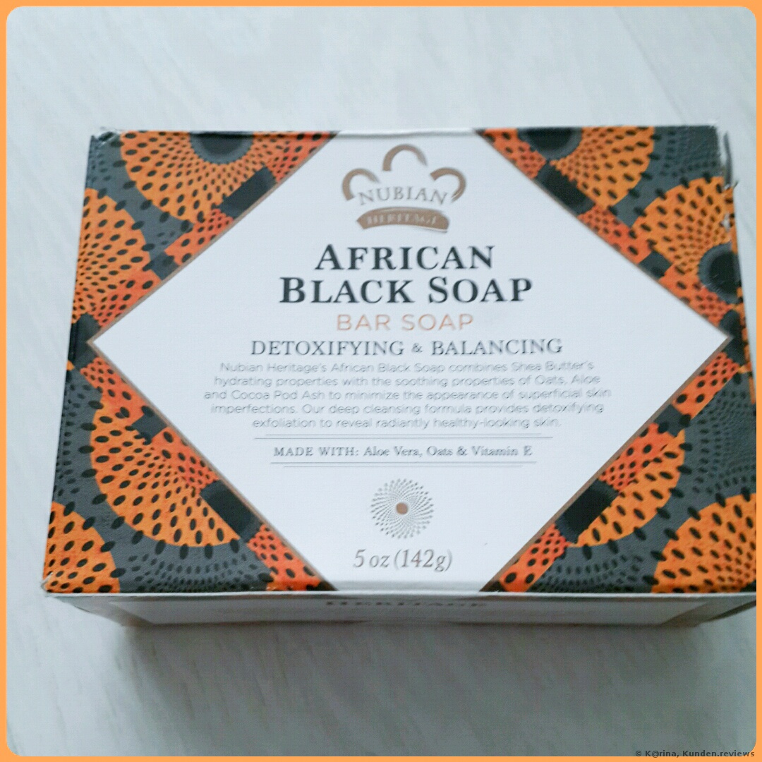 Nubian Heritage African Black Soap Afrikanische schwarze Seife  Foto