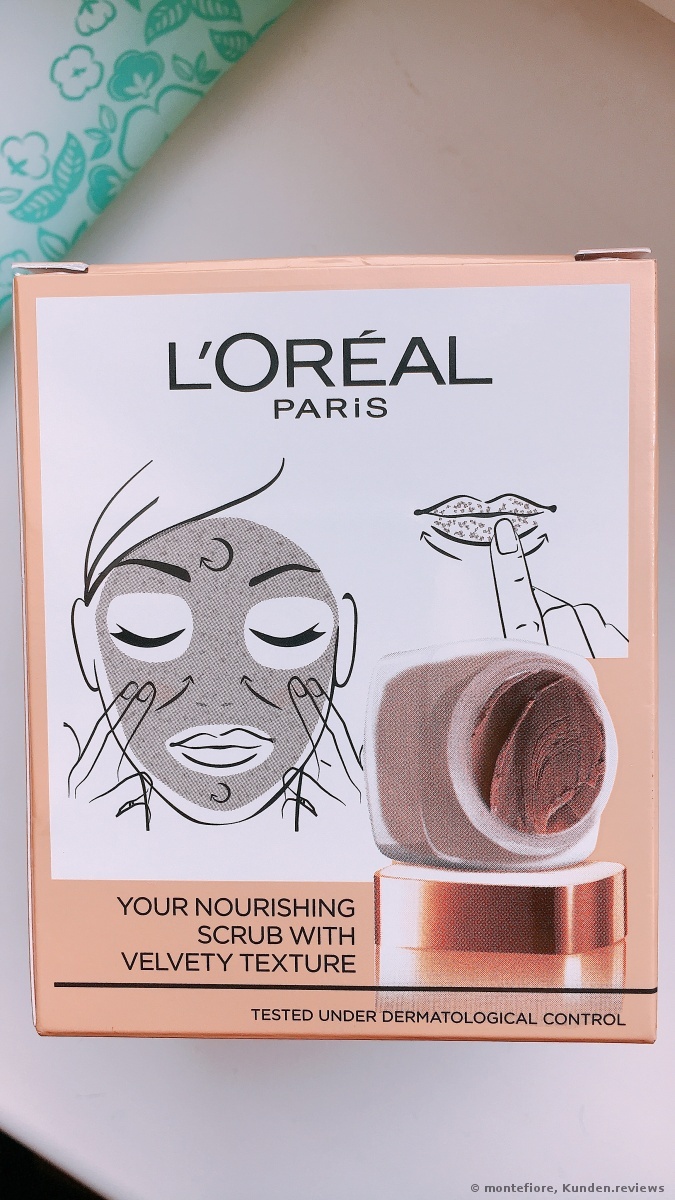 L'Oréal Paris Sugar Scrubs mit Kakao-Butter, Verwöhnendes Peeling Gesichtsmaske Foto