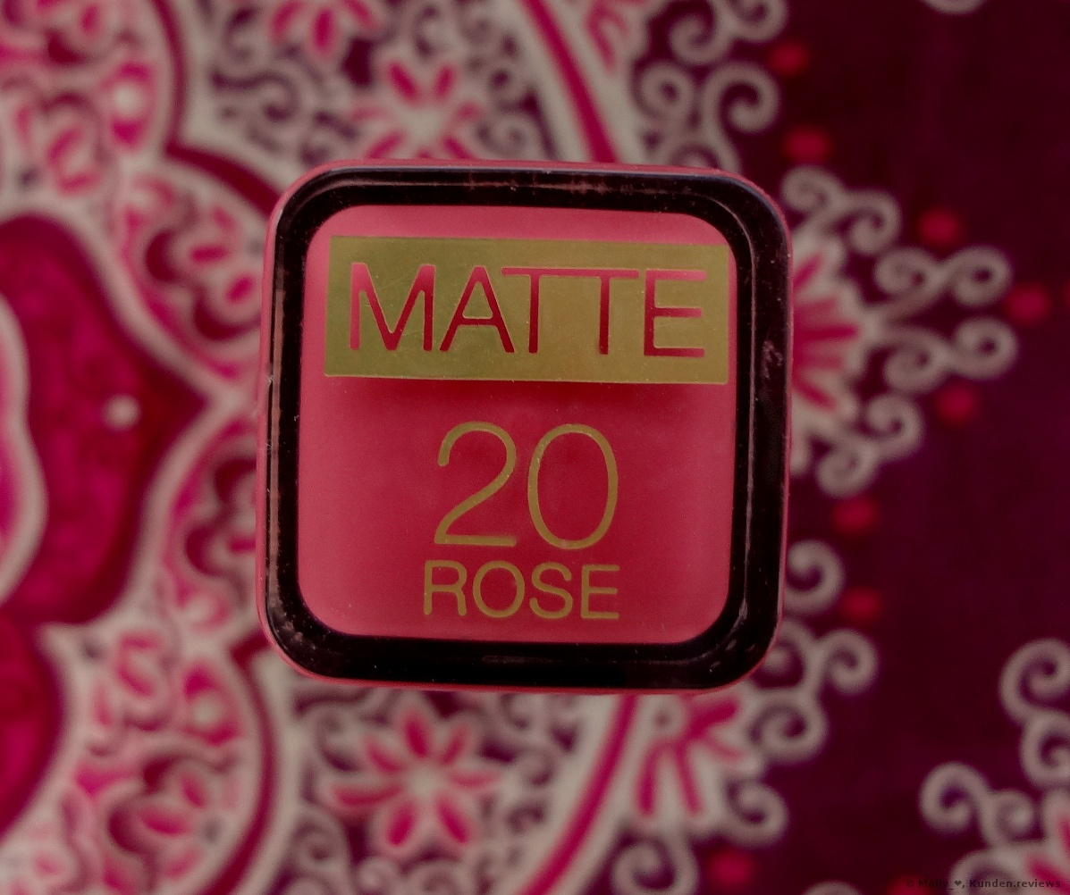 Max Factor - Velvet Matte Lippenstift # 20 Rose